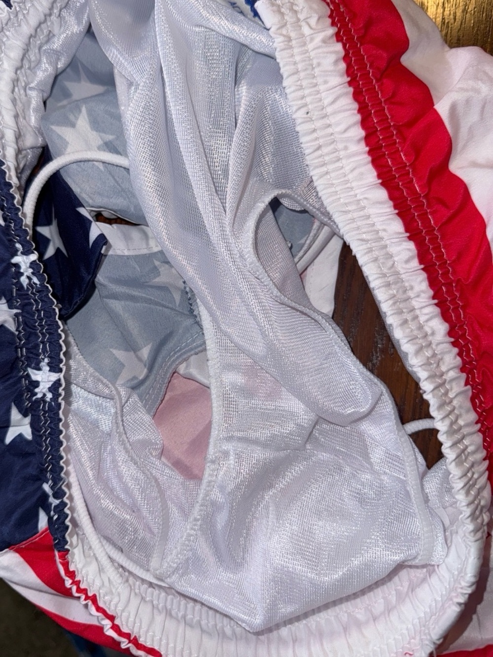 American Flag Women's Athletic Shorts - Red, White & Blue - Picture 6 of 6